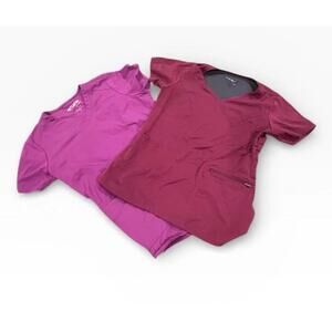 Grey’s Anatomy Scrub Top Bundle Womens Small Stretch 2pc